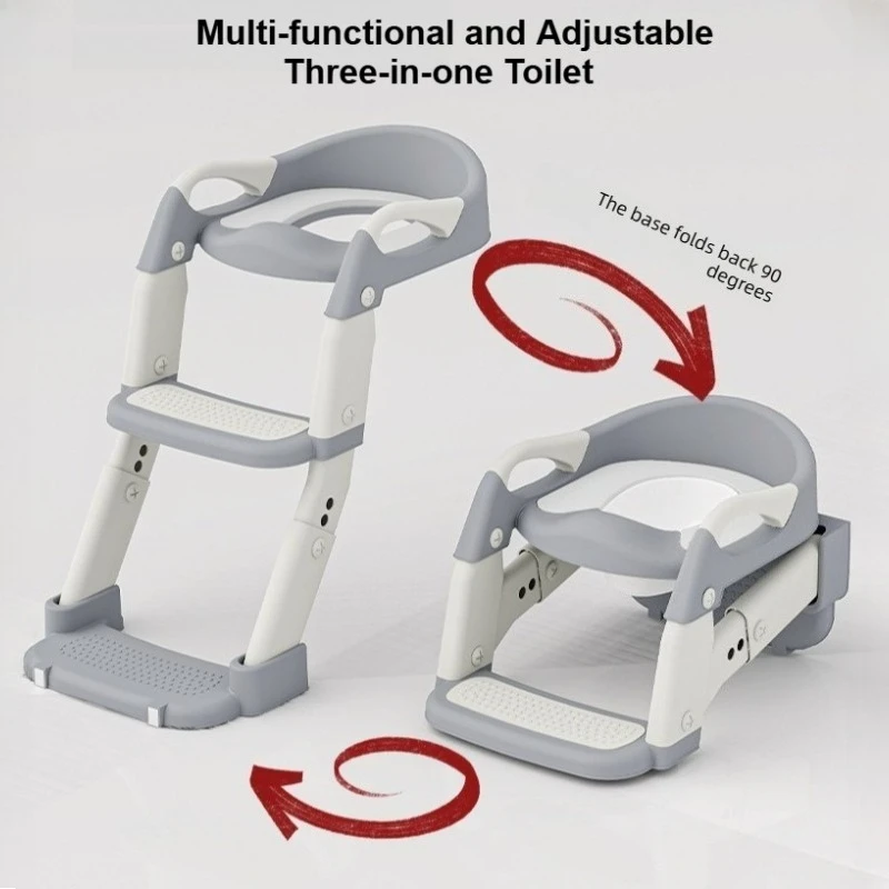 Nouveau Siège de toilette 3-en-1 pour tout-petits, 3 couleurs, avec marchepied, pour l'apprentissage de la propreté en salle de bain, avec tapis souple et protection anti-éclaboussures pour garçons, filles et enfants