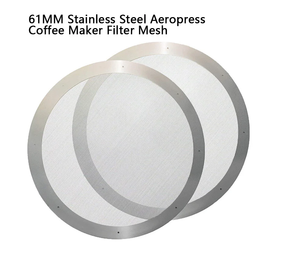 Filtre Métallique Réutilisable AeroPress Gold Tone - En Acier Inoxydable 316, Revêtement Titane - Compatible AeroPress Standard - Pour Un Café Riche Et Sans Amertume