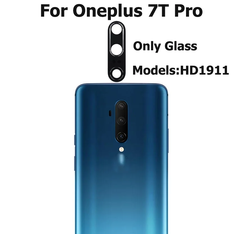 

Original For Oneplus 7T Pro Back Camera Glass Lens Camera Cover With Glue Replacement