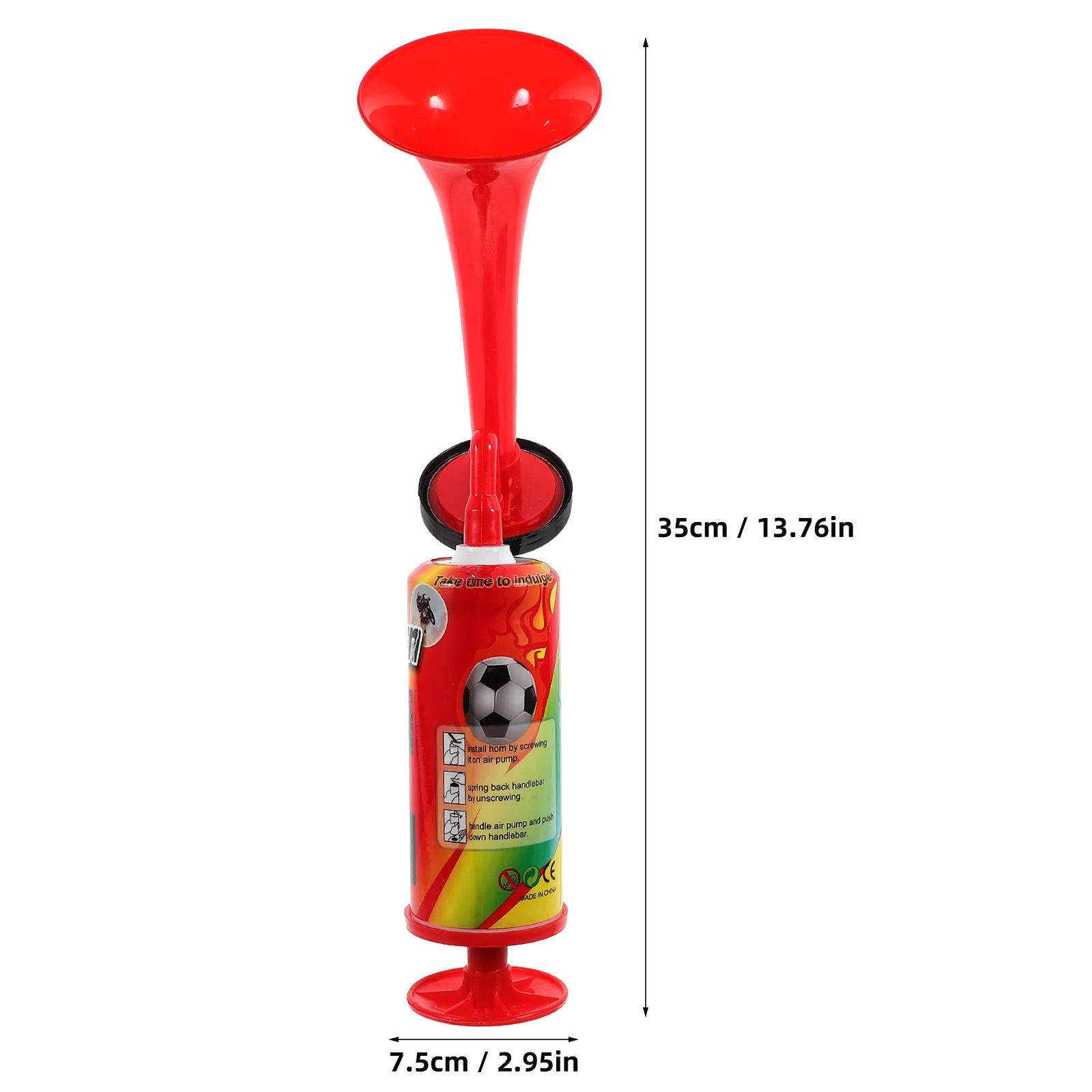 Portable Hand Large Air Horn Fan Horns Safety Events Twisting Toy Noise Maker Random Color Plastic PP Loud Sound Sports