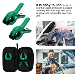 Compact Handheld Sensor Clip with Storage for Inspection and Temperature Measurement (Green)