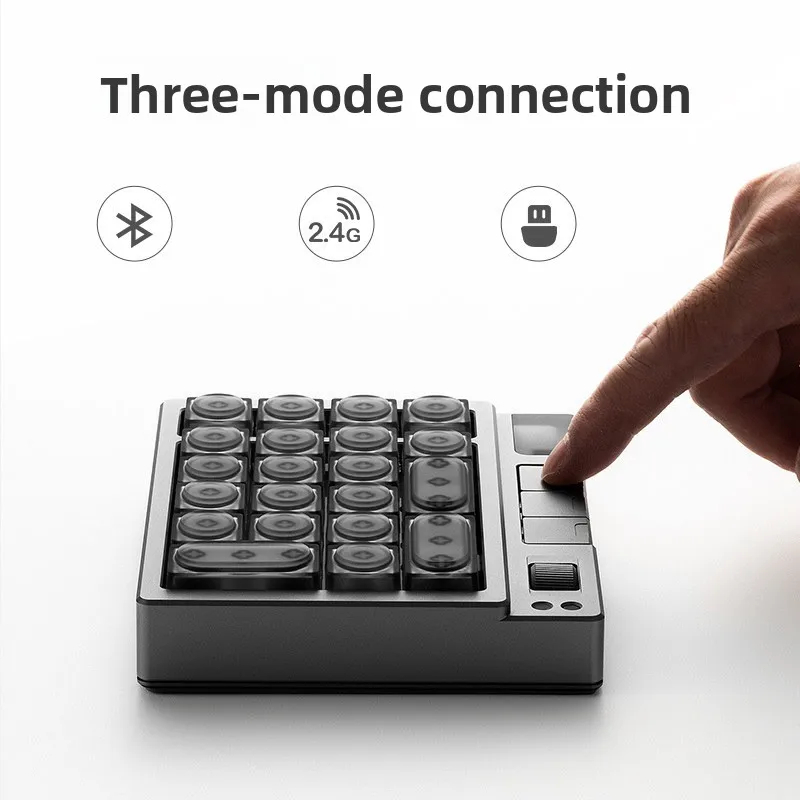 LUMINKEY NOVA KINE 숫자 키패드 미니 기계식 키보드 무선 트라이 모드 CNC 케이싱 핫스왑 가능 디자이너 키보드 사무실용
