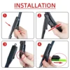 1/2/3/4/6PCS Car Wiper For Nissan Qashqai J10 2006-2013 Front Rear Wiper Blades Brushes Auto Accessories 2008 2010 2011 2012 4