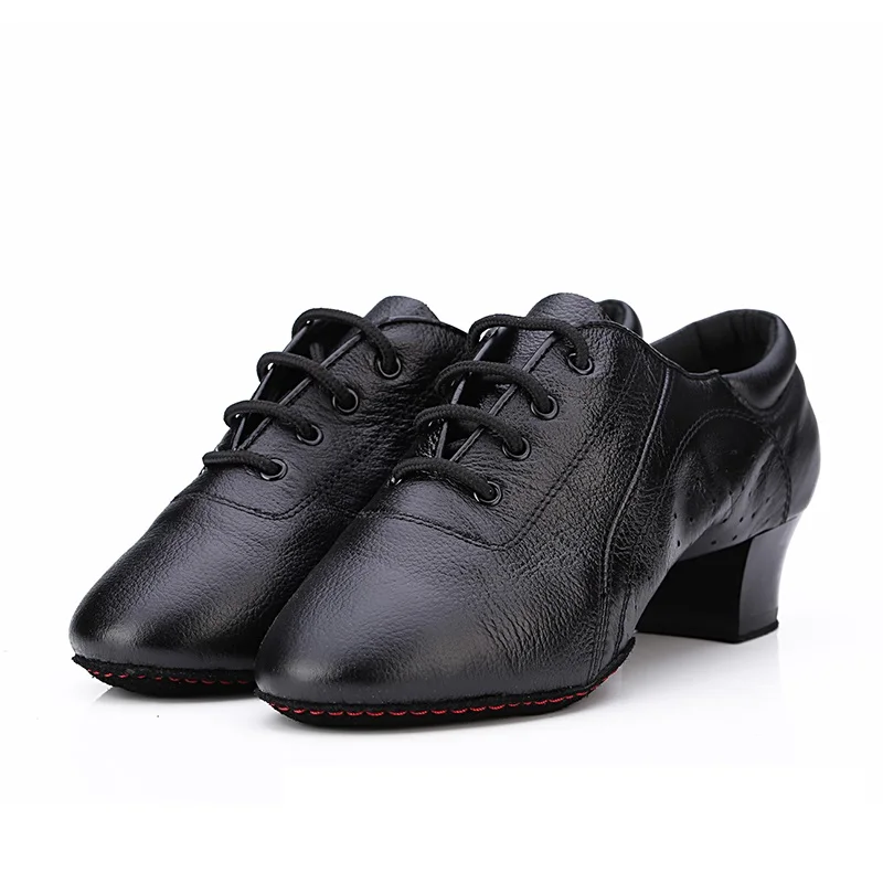 Leather Sports Shoes Perform Latin Shoes Man Soft Bottom Female Two Soles Ballroom Dancing Shoes Children Adult Ventilation