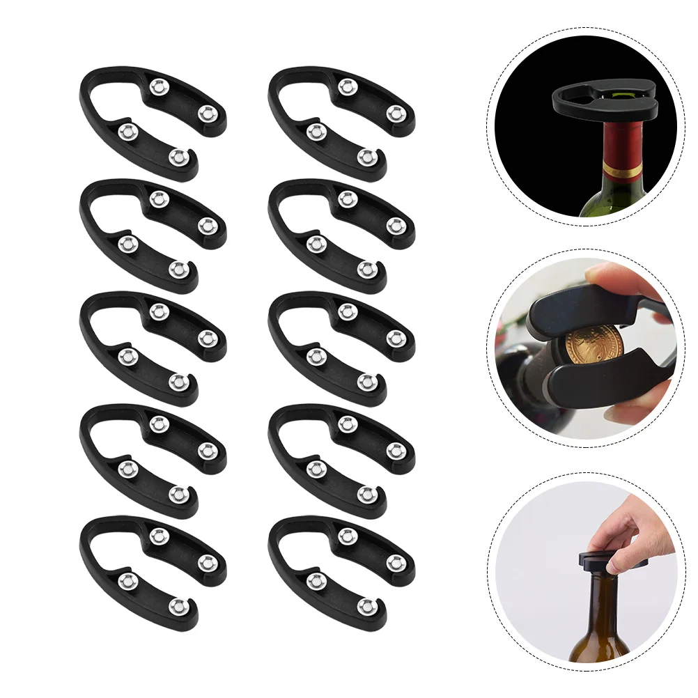

10Pcs Durable Decapper Convenient Foil Cutters Lid Lifters (Black)