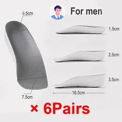 Orthopedic Memory Foam Arch Support Shoe Inserts - Height 3.5cm (6Pairs - EU(41 - 46))