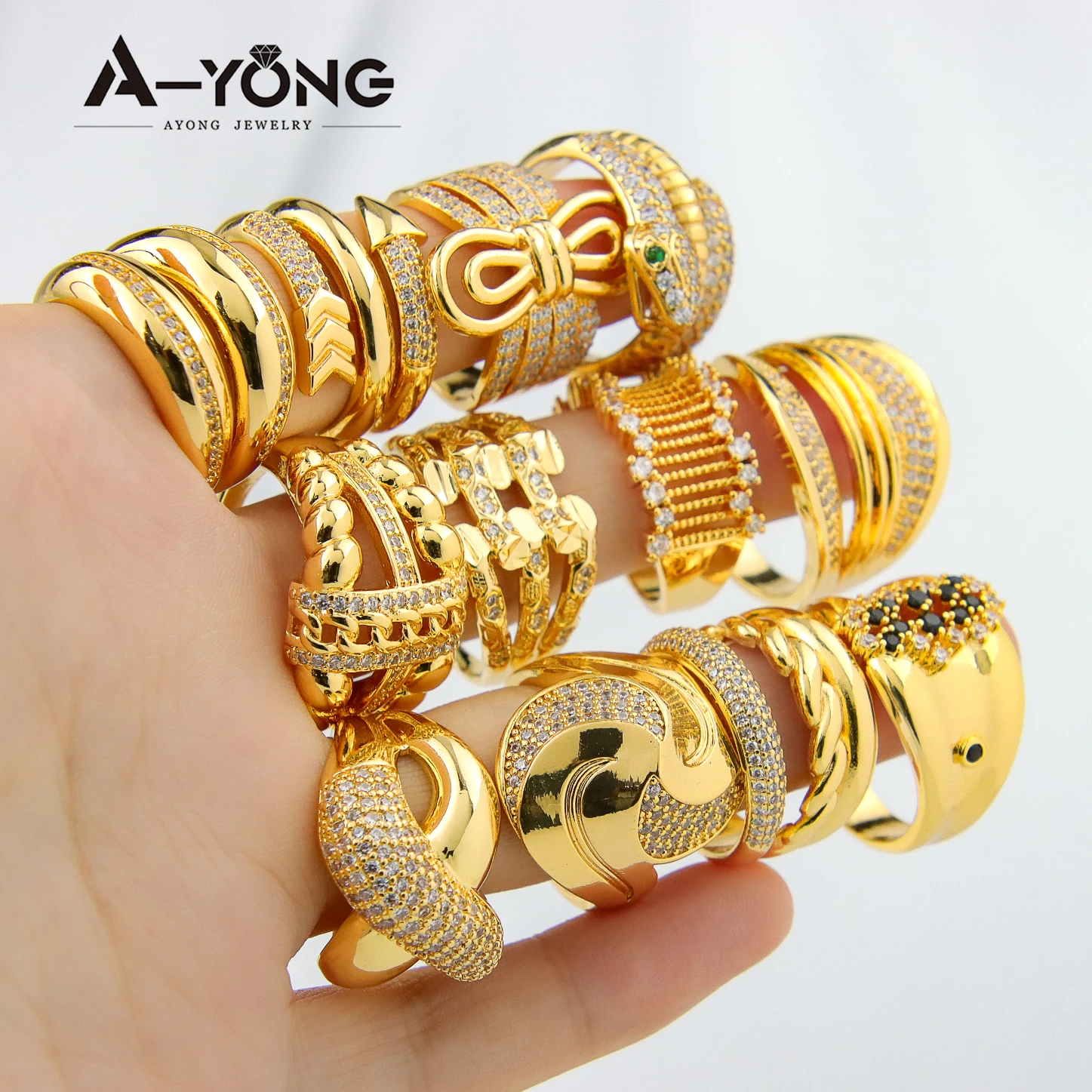 高級ドバイゴールドカラーリング 21 18k ゴールドメッキファッション