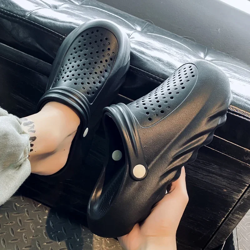 2023 Summer Slippers Men's EVA Soft Sole Indoor Skateboarding Sandals Light Beach Shoes Men's Slippers Large 36-45