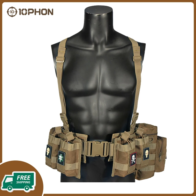

Tactical Chest Molle Belt Hunting Accessories Vest Harness Shoulder Strap 600D Magazine Pouch Adjustable Outdoor Storage Bag