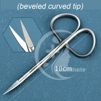 Eye Peeling Twisted Handle Medical Tissue Scissors Eyelid Tool Blunt Tip Serrated Scissors 2