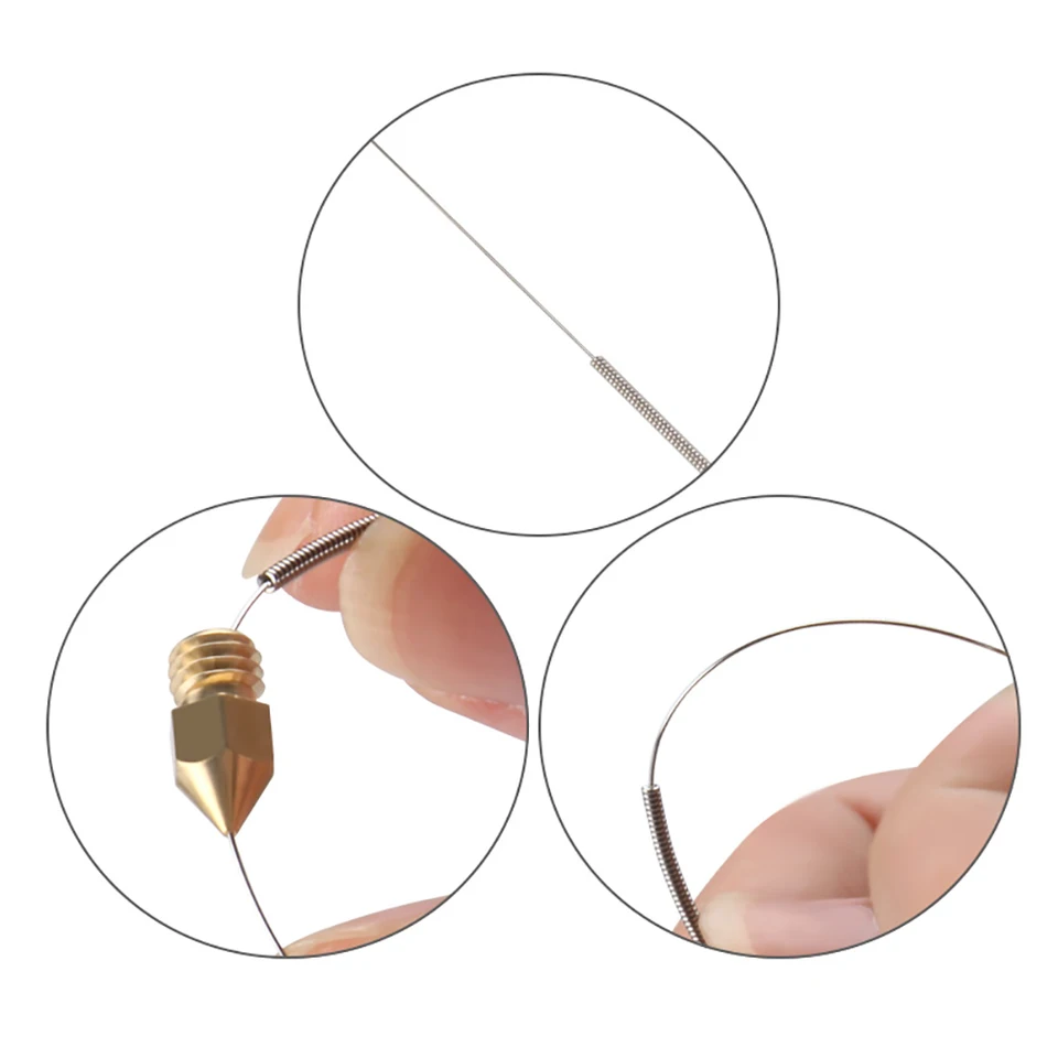 Kit D'aiguilles De Nettoyage Pour Buse Imprimante 3D - Acier Inoxydable 0.2 Mm - Origine Japon