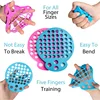 5-1PCS Silicone Finger Gripper Strengthener Trainer Elastic Hand Grip Strengthener Guitar Finger Exerciser Patient Hand Trainer