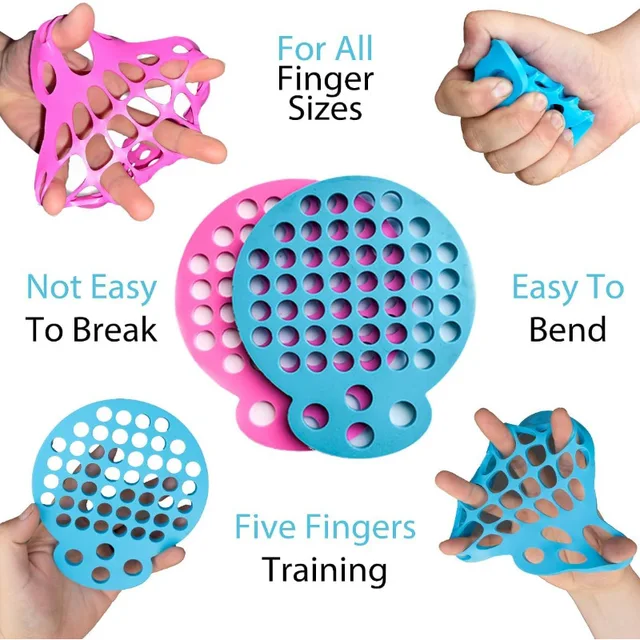 5-1PCS Silicone Finger Gripper Strengthener Trainer Elastic Hand Grip Strengthener Guitar Finger Exerciser Patient Hand Trainer
