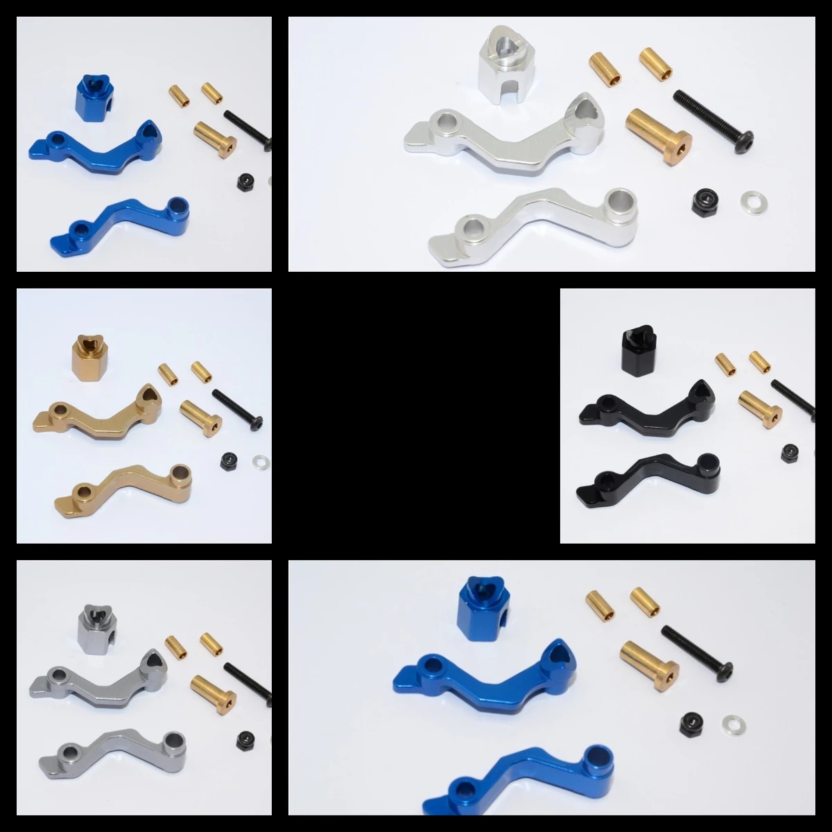 GPM Aluminium Lenkarm Für Kyosho NSR500 Motorrad-Modell | 1/8 RC Bike Tuning Teil, Titan-Optik – Leichter & Präziser