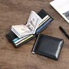 Genuine Leather Mens Wallet with Money Clip with Coin Pocket Billfold Cash Clip Leather Mens Money Clip Wallet 3