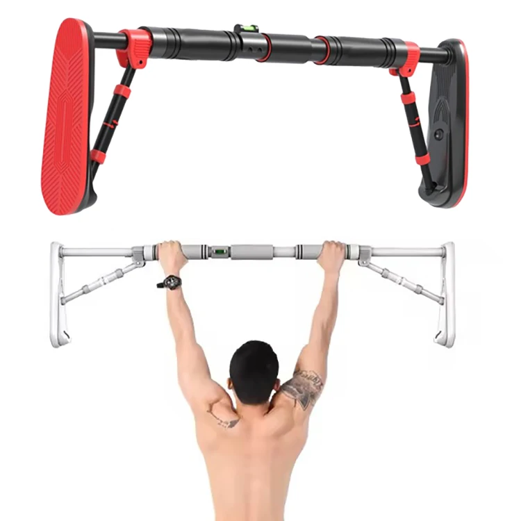 Barres de traction extra larges pour porte - Station dips sans vis avec poignées rembourrées - Équipement fitness pêche