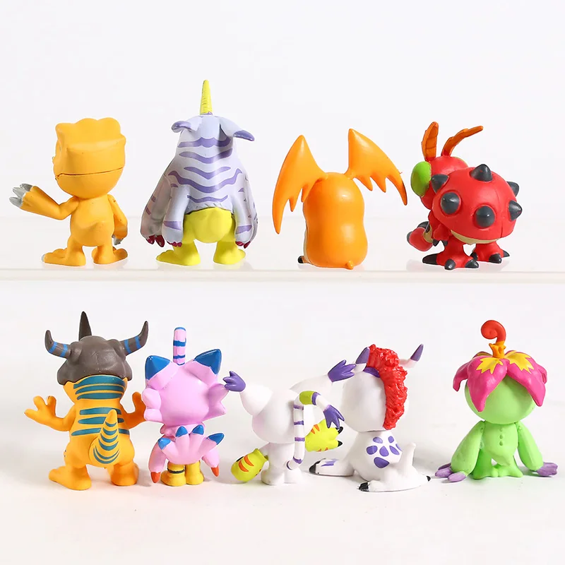 Bonecos Digimon Digmon Miniaturas digmons coleção Greymon Piyomon Palmon  Tentomon Tailmon Patamon Gabumon Agumon Gomamon kit com 9 unidades - WIN