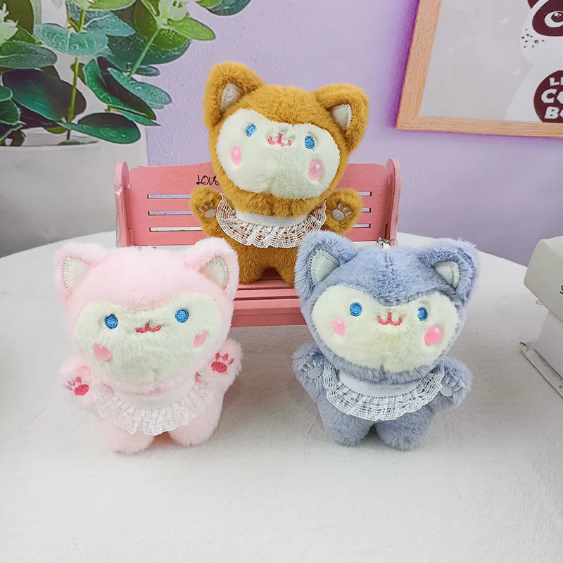 

13cm Kids Cartoon Cute Fox Plush Keychain Pendant Doll Kawaii Stuffed Animal Plush Toys Couple's Bag Charm Children's Gifts