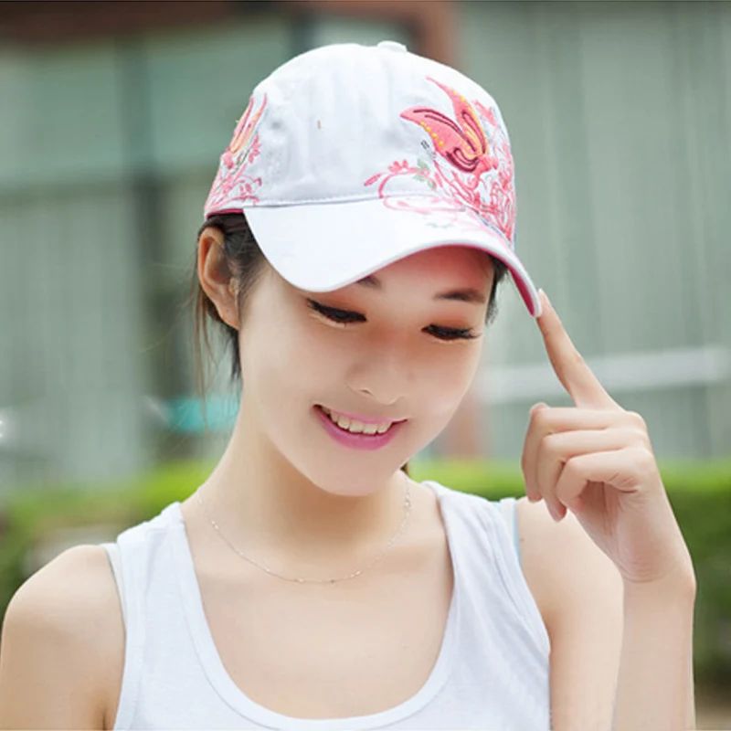 Casquette De Baseball Femme Brodée Nœud Papillon Ajustable Toutes