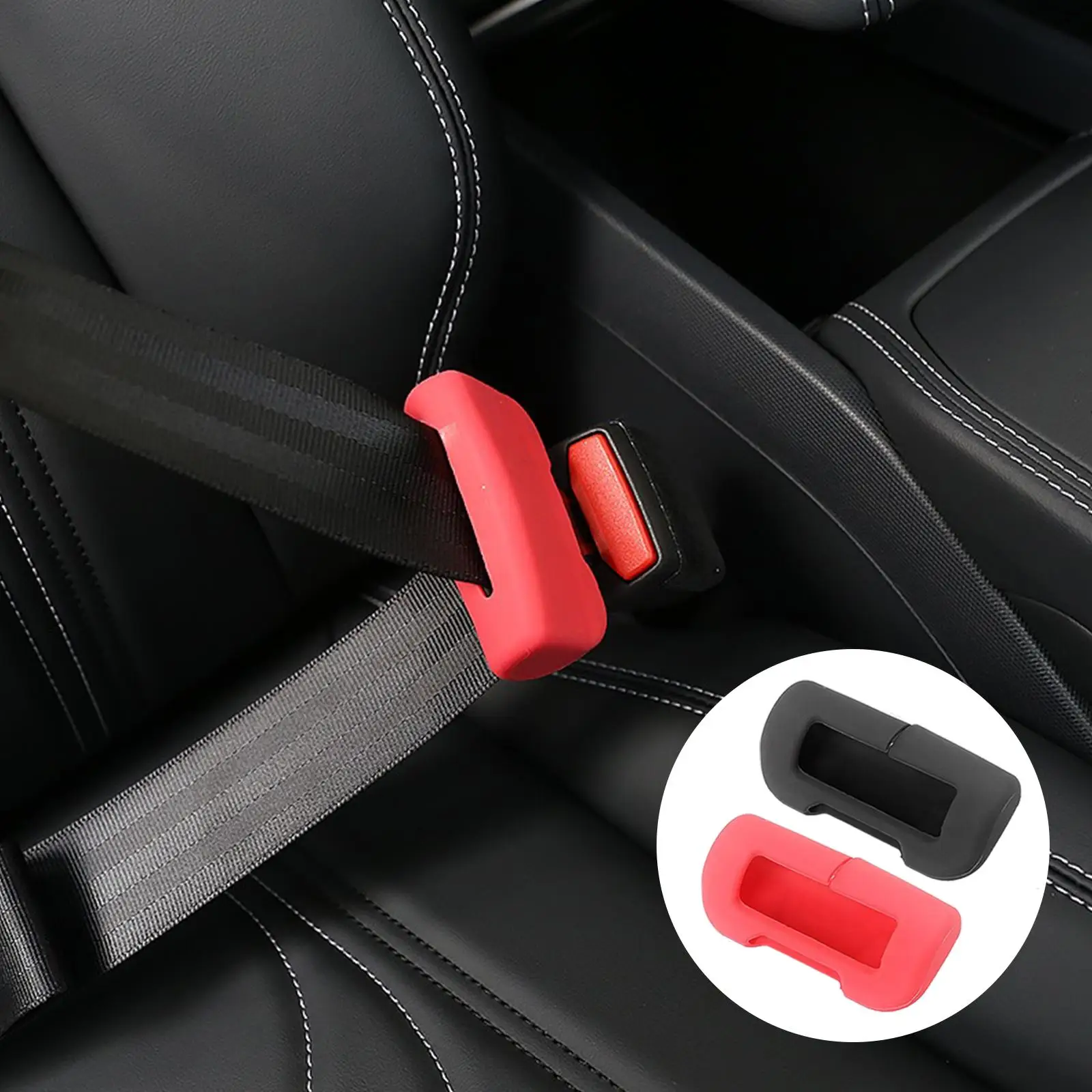 2pcs for Tesla Y Seat Belt Buckle New Car Safety Belt Cover Silicone Collision Avoidance Car Protector Accessories