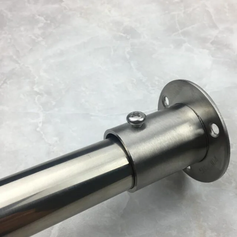 Stainless Steel Pipe Bracket 19-32mm Dia Tube Support Flange Seat for Wardrobe Hanging Rail Rod Pole Socket End Holder 2pcs/lot