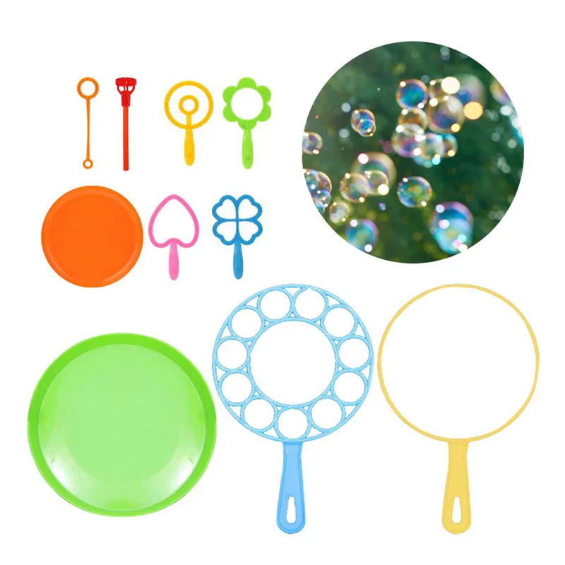Bubble Ring Toy Set Big Bubble Stick Children's Outdoor Fun Blowing Bubble Pole Bubble Toy Multi shaped Bubble Ring Bubble Stick 2
