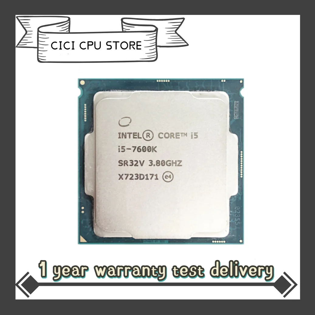 

Intel Core i5-7600K i5 7600K 3.8 GHz Quad-Core Quad-Thread CPU Processor 6M 91W LGA 1151
