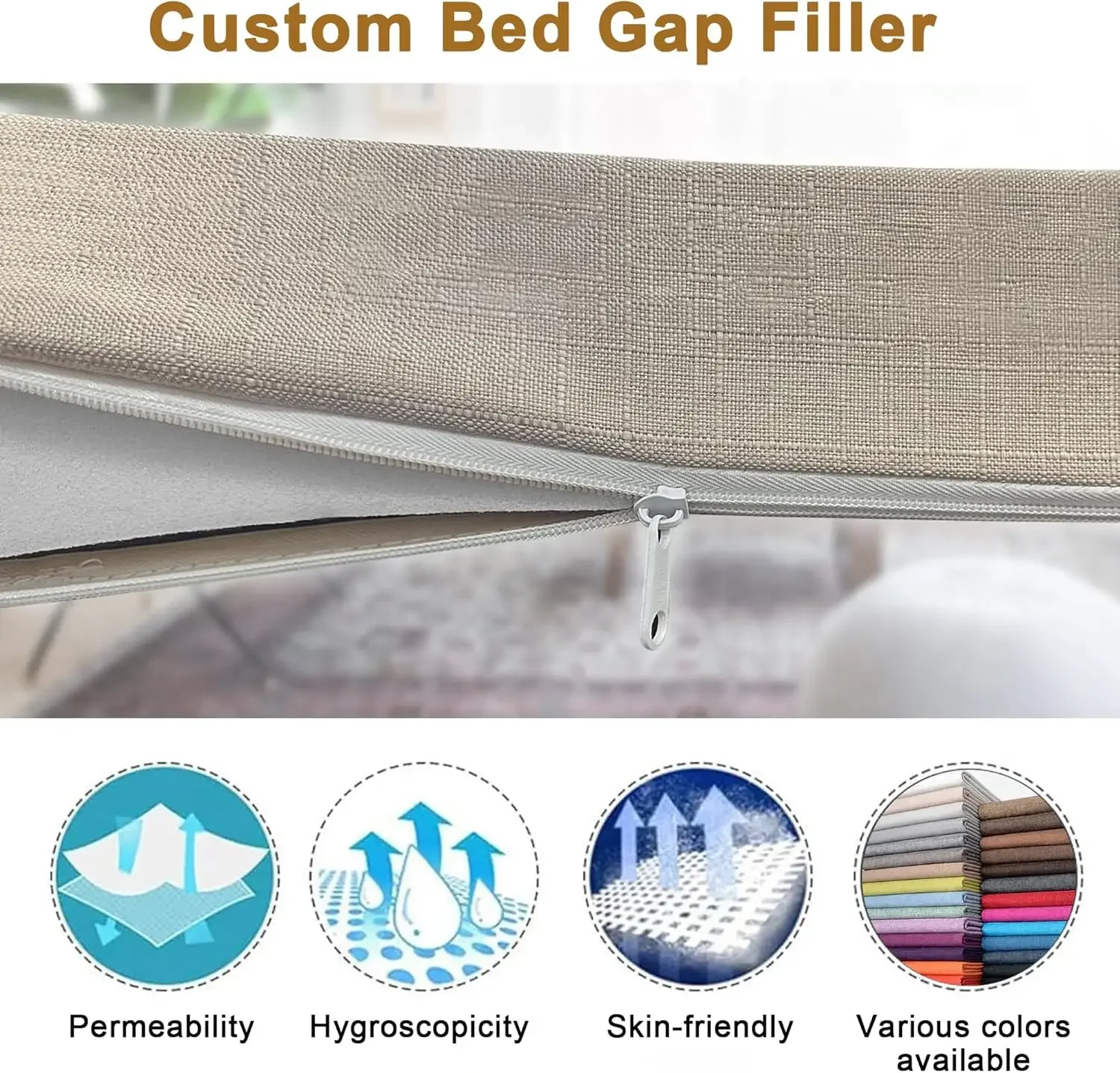 Bed Gap Filler Bed Extender Headboard Pillow Mattress Cushion Sofa Pad