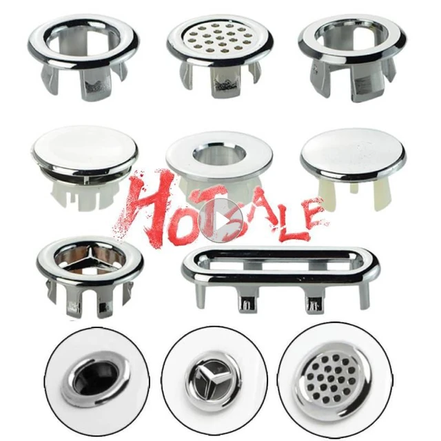 Cubierta de desbordamiento de grifo de lavabo de baño, inserto de latón,  reemplazo de tapa de agujero, embellecedor de agujero de baño, accesorios  de baño - AliExpress