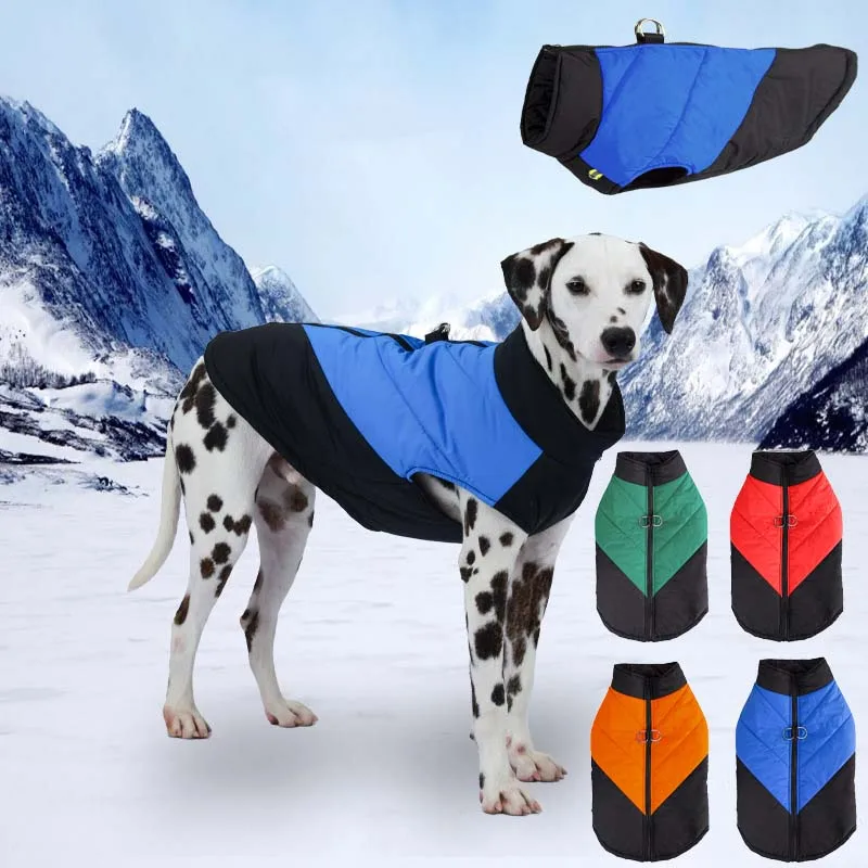 

Winter Dog Clothes Waterproof Clothing Outfits PP Cotton Thicked Vest For Small Medium Large Dogs Warm Pets Jacket Coat 6 Sizes