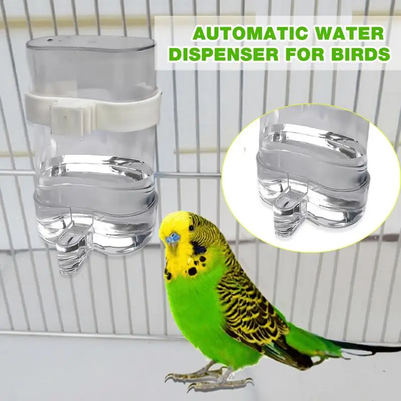 

Auto Bird Water Dispenser Water Bowl Automatic Leakproof Transparent Bird Feeder Harmless Safe Pet Accessories for Cockatiels