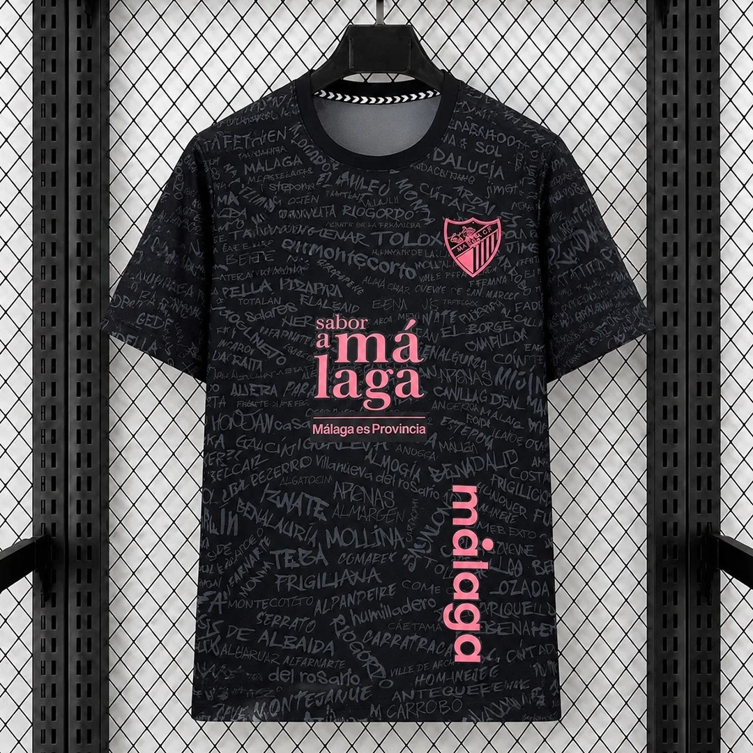26-27 Neues Malaga Fußballtrikot 3D-Gedruckt Schnelltrocknend Sportlich Lässiges Herren-Kurzarm-T-Shirt Familien-Set
