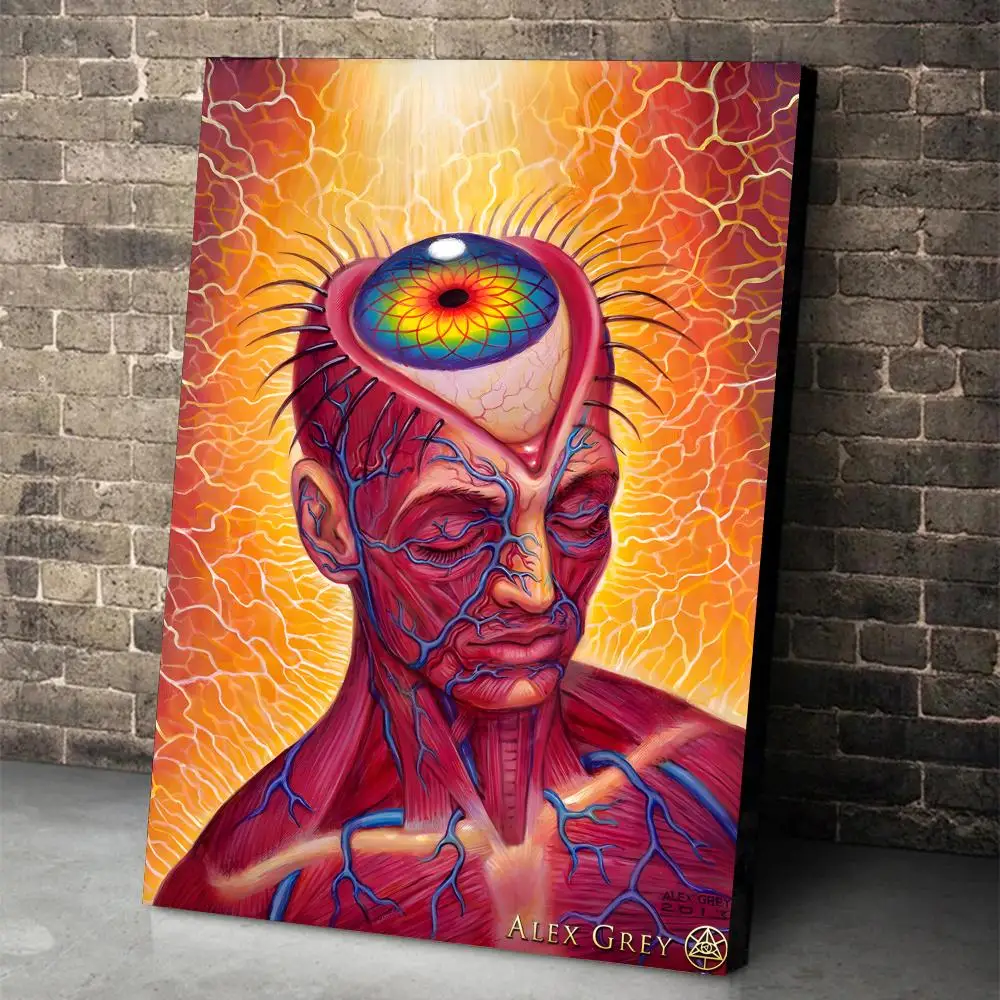 Alex Grey Poster HD Wall Art Decal - Self-Adhesive Aesthetic Home Decor
