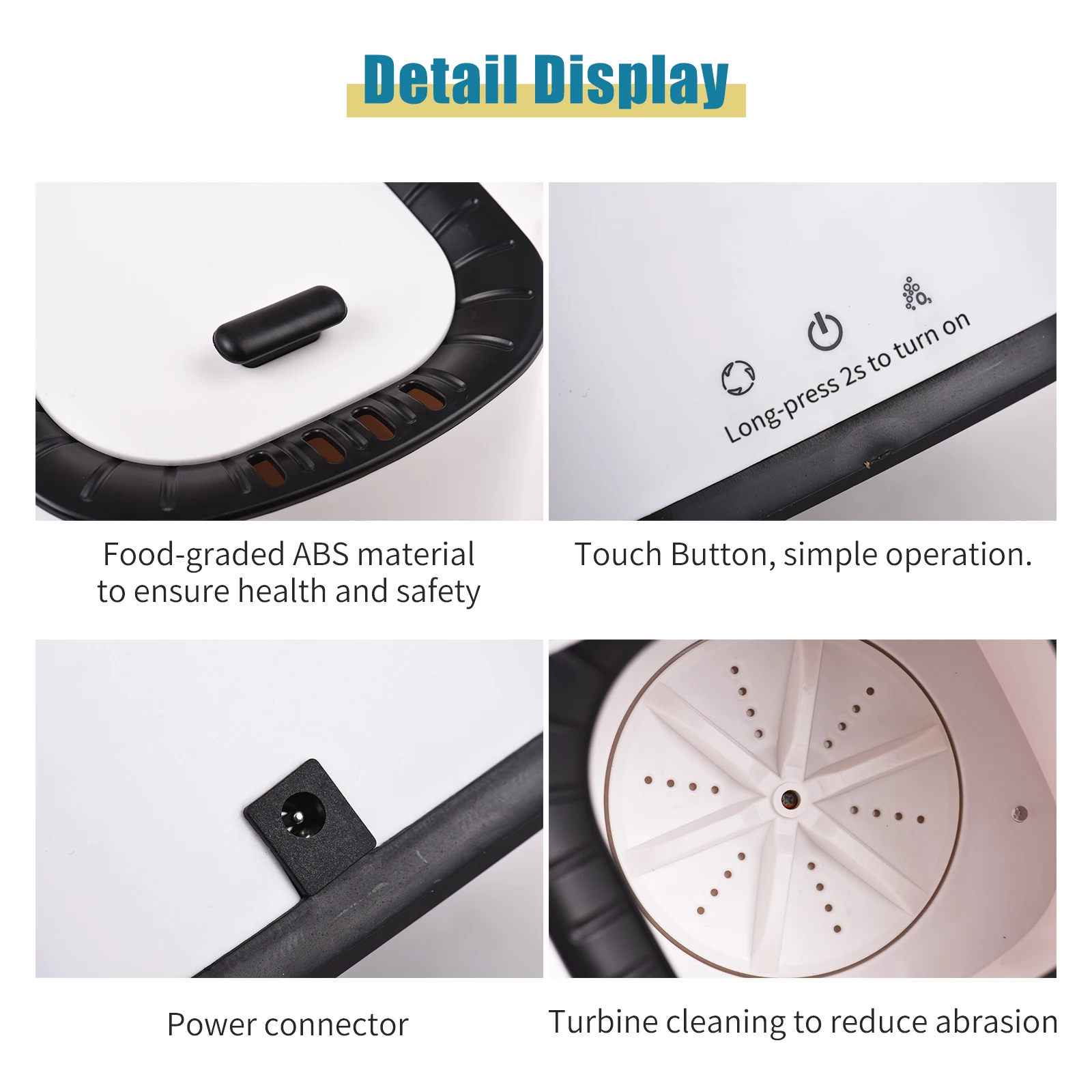 Mini Portable Washing Machine Laundry Full Automatic Dormitory Travel Underwear Washing Machine 2L Capacity Turbin e Washer