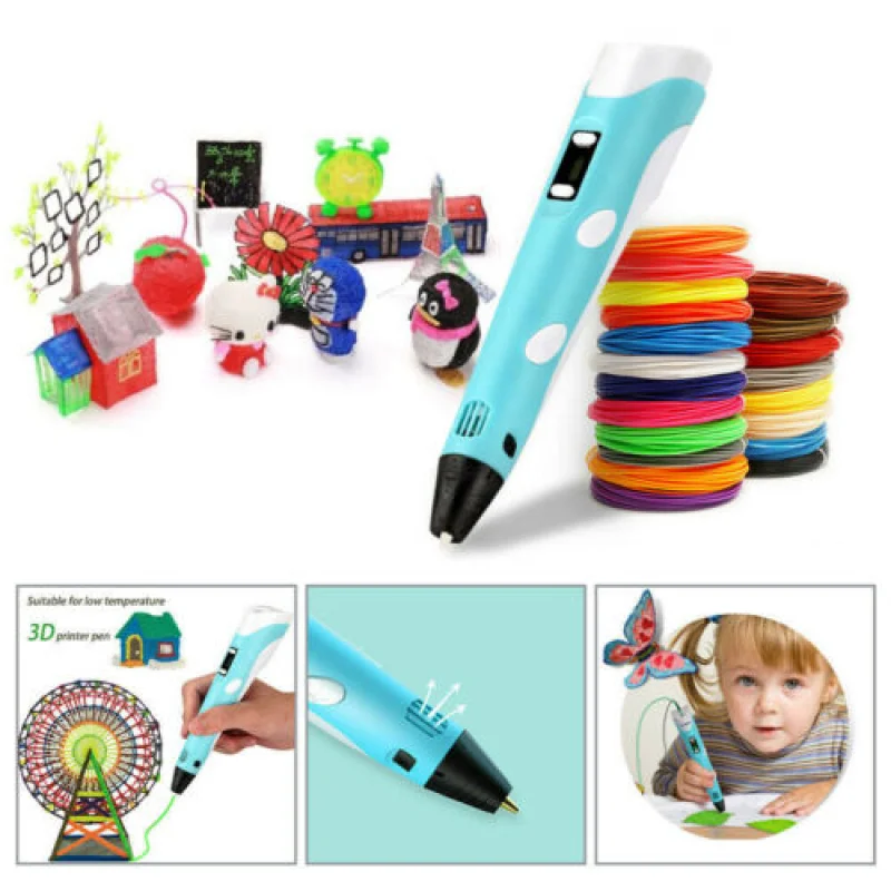 3D Printing Pen DIY Three-dimensional Painting Children Toys Fun Camouflage With LCD Screen Compatible PLA Filament Toys Gift