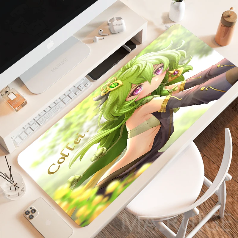 

Mouse Pads Computer Pad Anime Genshin Impact Mousepad XXL Cute Kawaii Collei Gaming Accessories Table Mat Carpet Gamer Desk Rug