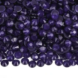 Glitter Neon Non - Hotfix Ultraviolet Glow Rhinestones for Nail Art Embellishments (Gentian Violet Neon)