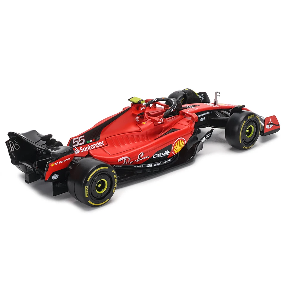 Bburago 1:43 F1 페라리 2023 SF23 16 Lecler 55 Sainz Jr. 합금 자동차 다이 캐스팅 모델 장난감 컬렉션 1 차 수식