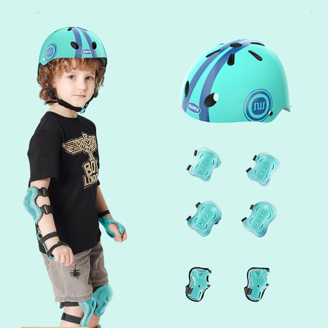 7pcs/set Kids Boy Girl Safety Helmet Knee Elbow Pad Sets Children Cycling Roller Skating Bicycle Helmet Protection Safety Guard 1