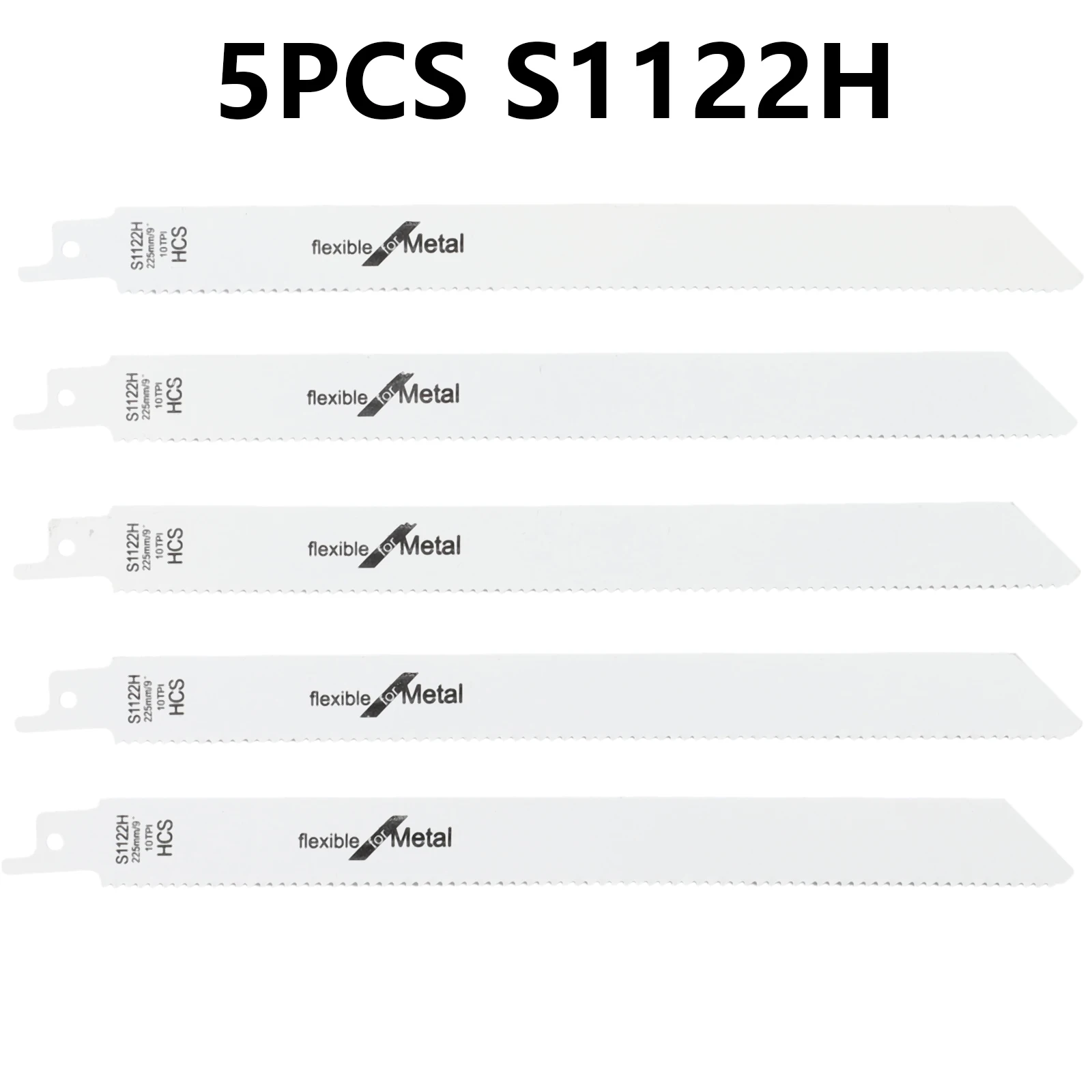 Reciprocating Saw Blades 5pcs 225mm BI-Metal For Wood Metal Plastic