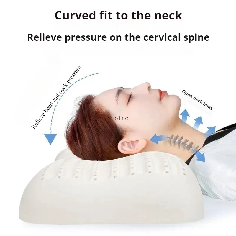 Natural Latex Pillow Protects Cervical Vertebra for Sleeping Special Pillow with Granules for Massage Sleep Aid Single Pillows 3
