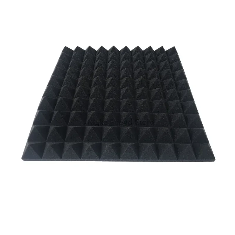 6er-Pack 50x50x5cm Studio Pyramiden-Akustikschaum Hochdichte Schalldämmplatten zur Schallabsorption und Geräuschisolierung – Detail 7