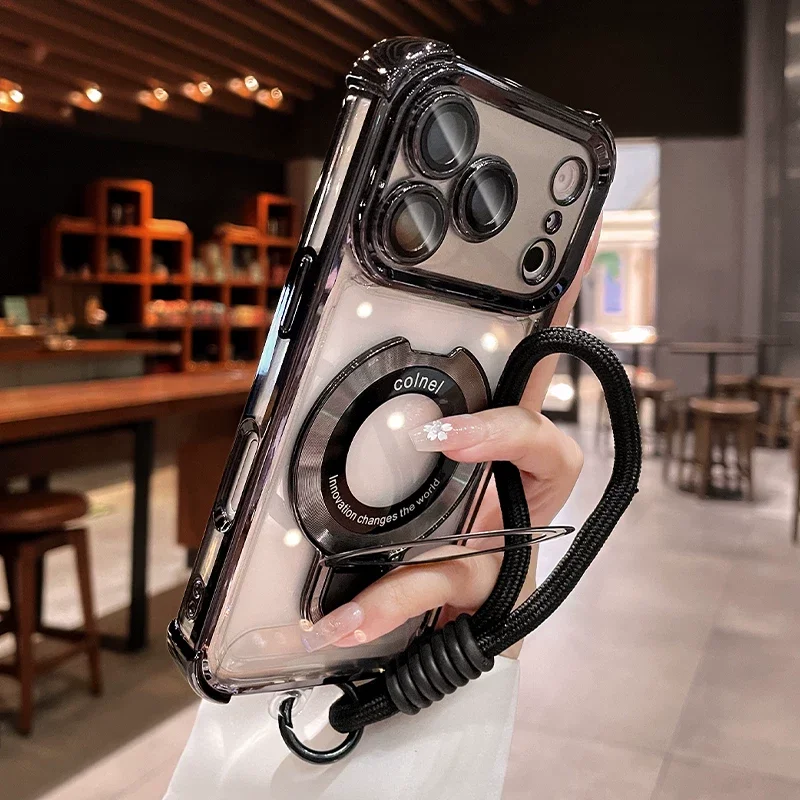 3D Hold Stand Hand Strap Soft Clear Back Cover