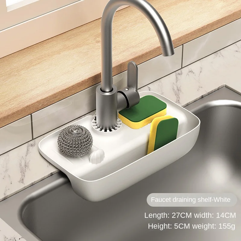 Faucet splash proof drainage rack sink water collection mat anti-slip countertop mat kitchen rag sponge wipe drain storage rack 5