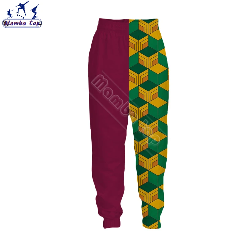 

Mamba Top Anime Demon Slayer Man Pants Women Sweatpants Cosplay 3D Print Kamado Tanjirou Casual Trousers Punk Cargo Men Clothing