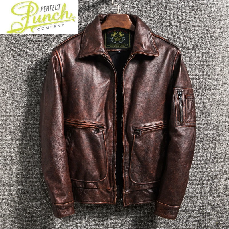 

Clothing Jacket Men Genuine Autumn Winter Leather Cowhide Retro Men's Coat Male Motorcycle Leather Jacket Chaquetas Hombre Lq727