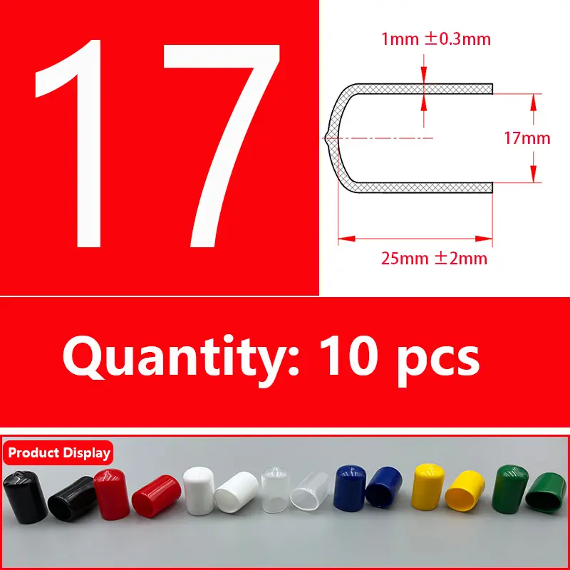 Rubber Cap Sleeve Soft Elasticity Silicone Protective Cover  Sealing Plug Thread Protection Sleeve Black Red White Blue 1.5-24mm - Image 36