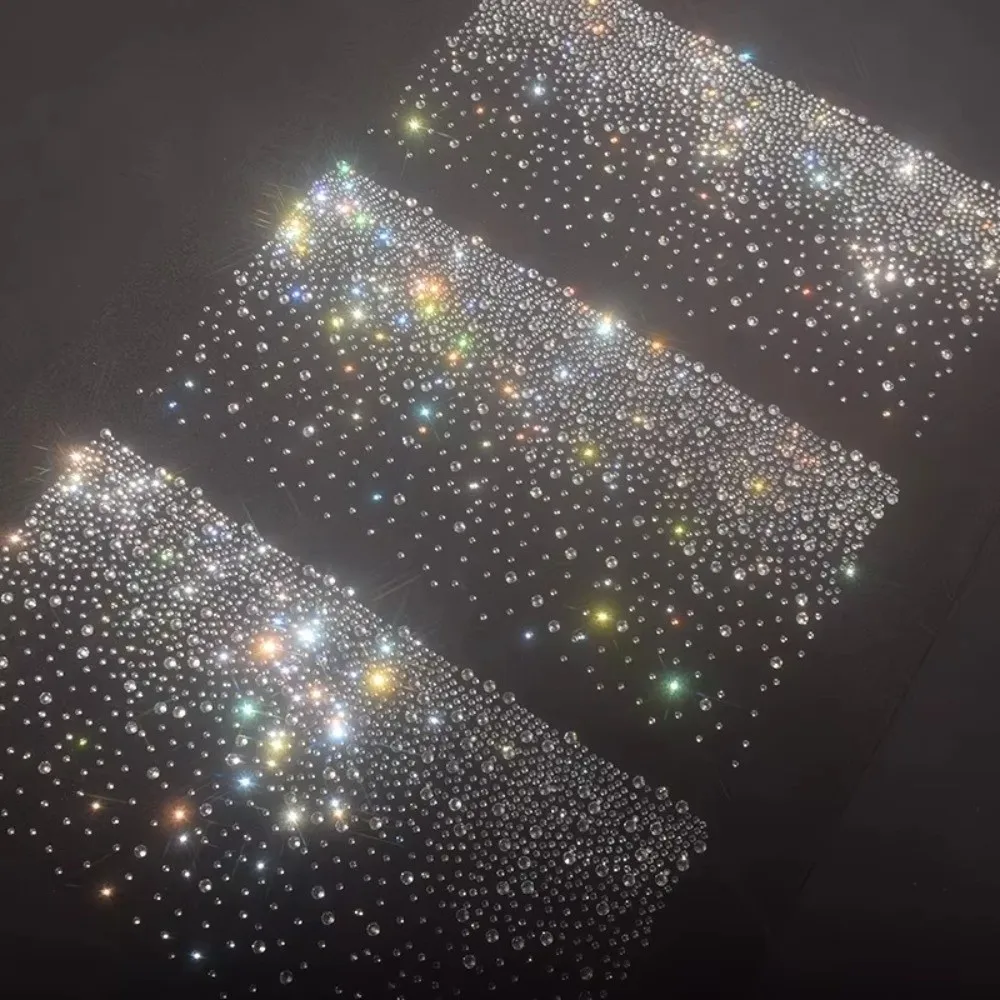 5 Blatt Farbverlauf Polka Dot Selbstklebende Strass-Aufkleber DIY Sternenhimmel-Muster Aufbügelbare Strass-Blätter Bling Kunsthandwerk – Detail 10
