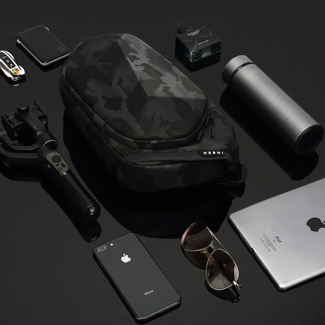 Waterproof Men's Shoulder Bag with USB Port for Travel