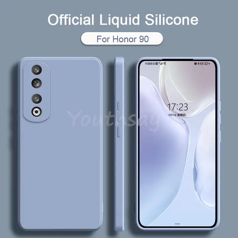 Per Honor 90 Custodia In Silicone Liquido Per Honor 90 Pro Cover Custodia Protettiva In Gomma Tpu Per Telefono Honor 90 Pro Cover